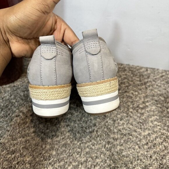 Timberland Women's Emerson Point Leather Platform Loafer Shoe Slip On Gray - Picture 4 of 7